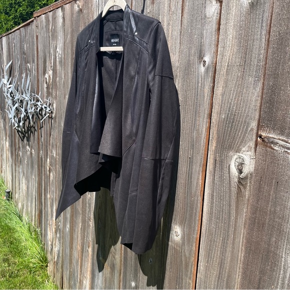 Insight black Crackle Faux Leather Jacket size 4 - Picture 7 of 17